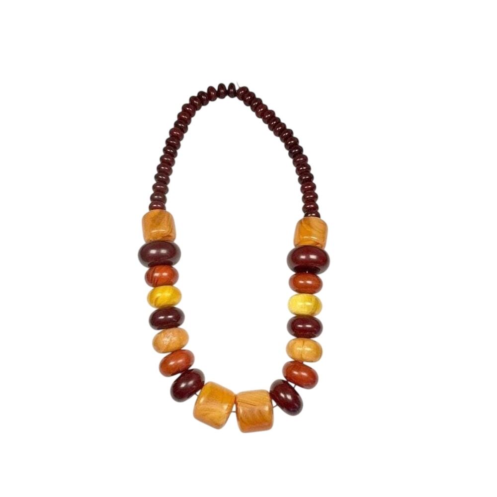 Oversized Avant Garde Lucite Bead Necklace Vintage Runway Statement Maximalist